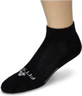 🧦 fitsok cushion quarter 3 pack black: ultimate comfort socks for active lifestyles logo