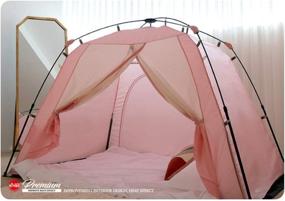 img 4 attached to 🏕 DDASUMI Warm Tent & One Touch (AUTO) Tent for Double Bed - Quick Installation and Disassembly, Floorless Design (AUTO Pink)