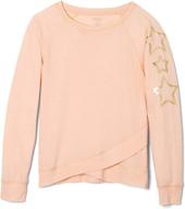 stylish and comfortable: french toast girls' long sleeve front cross over top logo