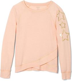 img 3 attached to Stylish and Comfortable: French Toast Girls' Long Sleeve Front Cross Over Top