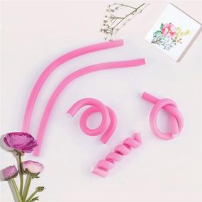 img 3 attached to 💇 Набор из 30 шт. гибких завивочных стержней для волос Flexi Rods Hair Curlers длиной 9,45 дюйма + набор из пенообразных бигуди для волос Twist Foam Hair Rollers, рулонные бигуди без нагрева для коротких и длинных волос + стальная хвостовая расческа Rat Tail Comb