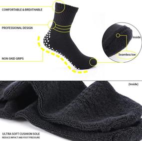 img 2 attached to 3 Pairs of Super Wide Socks with Non-Skid Grips for Lymphedema, Swollen Feet, Heels, Swelling, Edema, Arch, Arthritis, Plantar Fasciitis, Post Partum Foot - Black, Sizes 7-11