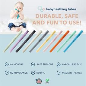 img 2 attached to 🍼🇺🇸Силиконовые игрушки для утешения ребенка при прорезывании зубов: USA-производство - 0+ месяцев - 7 дюймов - Долговечные, безопасные и гипоаллергенные!