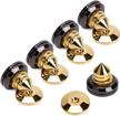 4 pcs golden speaker spikes subwoofer cd audio amplifier turntable isolation stand feet cone base pads stick-on shockproof mat with 3m double-sided adhesive logo