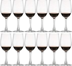 img 4 attached to UMI UMIZILI 12 Ounce - Set of 12, Sturdy Red/White Wine Glasses For Party