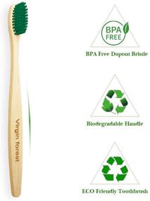 img 2 attached to 🌿 Bamboo Toothbrush - Biodegradable & Eco Friendly Natural Wooden Toothbrushes - Vegan Organic Bamboo Charcoal Brush for Sensitive Gums - Set of 8 Colorful Medium Bristles