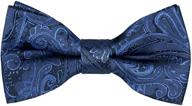 🎀 alizeal solid banded adjustable length pre-tied bow tie for boys logo