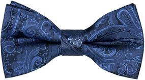 img 4 attached to 🎀 Alizeal Solid Banded Adjustable Length Pre-tied Bow Tie for Boys