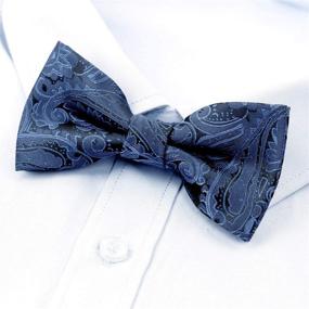 img 3 attached to 🎀 Alizeal Solid Banded Adjustable Length Pre-tied Bow Tie for Boys