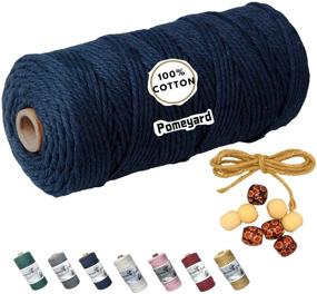 img 4 attached to 🧶 Pomeyard 100% Natural Macrame Rope - 3mm100m Soft Cord | DIY Supplies, Wall Hangers, Handmade Plant Hangers | Includes 8 Wooden Beads & 1m Hemp Rope