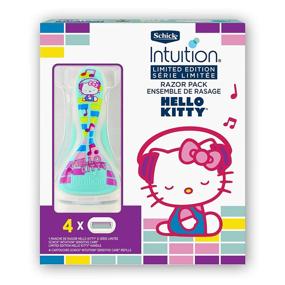 img 4 attached to 👩 Schick Intuition Hello Kitty Sensitive Skin Razor for Women - Limited Edition | 1 Razor + 4 Refills