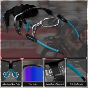 img 2 attached to ROCKNIGHT HD Polarized Sports Sunglasses: Enhance Your Performance in Cycling, Driving, Baseball, and Outdoor Activities with Ultralight TR90 Frame and Big Lens