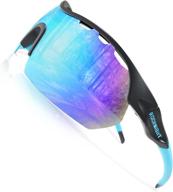 rocknight hd polarized sports sunglasses: enhance your performance in cycling, driving, baseball, and outdoor activities with ultralight tr90 frame and big lens logo