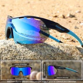 img 1 attached to ROCKNIGHT HD Polarized Sports Sunglasses: Enhance Your Performance in Cycling, Driving, Baseball, and Outdoor Activities with Ultralight TR90 Frame and Big Lens