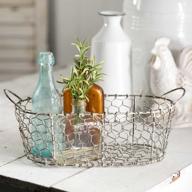 🐔 chicken wire basket with handles - oval design by colonial tin-works logo