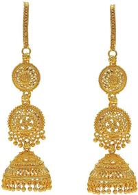 img 4 attached to Jwellmart Partywear Traditional Earrings Attached