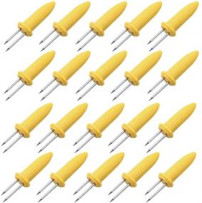 img 4 attached to 🌽 LaoChoes 20 Pcs Stainless Steel Corn Forks - Perfect for Parties, Camping, BBQ, and Home Cooking!