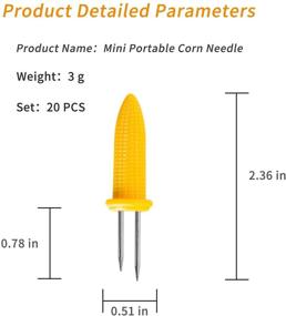 img 3 attached to 🌽 LaoChoes 20 Pcs Stainless Steel Corn Forks - Perfect for Parties, Camping, BBQ, and Home Cooking!