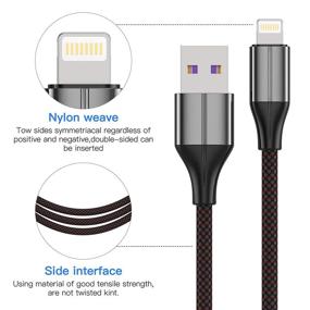 img 2 attached to 🔌 MFi Certified Short iPhone Charger - 3 Pack 1ft Lightning Cable & Data Sync Fast Cord for iPhone Xs max/XR/X/8/8 Plus/7/7 Plus/6/6s Plus/5s/5, iPad (Black)