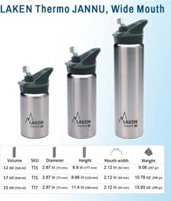 img 3 attached to 🧃 Laken Thermo Kids 12 oz Vacuum Insulated Stainless Steel Water Bottle - Leak-Free Sports Bottle with Jannu Straw Cap