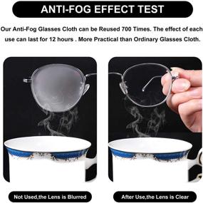 img 2 attached to Anti-fog Eyeglasses Cloth: Easy-Carry Reusable Microfiber Cleaning Cloth - Ideal for Goggles, Ski Masks, and Camera Phone Screens - Safe for All Lens Coating - 8 Pieces