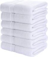 🏊 white utopia towels small cotton towels - 22 x 44 inches for pool, spa, and gym - lightweight, highly absorbent, quick drying (pack of 6) logo