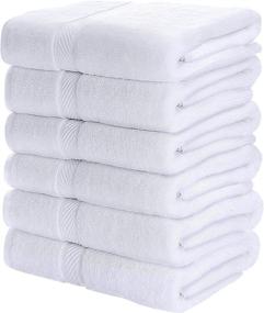 img 4 attached to 🏊 White Utopia Towels Small Cotton Towels - 22 x 44 Inches for Pool, Spa, and Gym - Lightweight, Highly Absorbent, Quick Drying (Pack of 6)