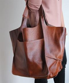 img 2 attached to Stylish Leather Shoulder Handbags: Women's Casual Totes, Wallets & Portables