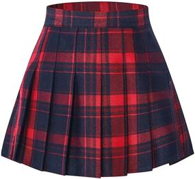 img 4 attached to Girls' Skater Pleated Skirts for School Uniforms in Skirts & Skorts