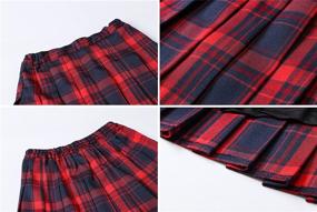 img 2 attached to Girls' Skater Pleated Skirts for School Uniforms in Skirts & Skorts