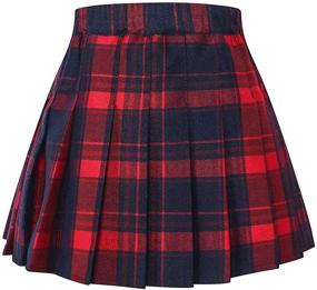 img 3 attached to Girls' Skater Pleated Skirts for School Uniforms in Skirts & Skorts