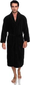 img 4 attached to 🧖 Cotton Bathrobe X Large Charcoal - Ideal Men's Clothing for Sleep & Lounge by TowelSelections