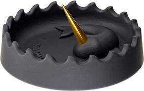 img 2 attached to 🦄 Debowler Narwhal Silicone Ashtray - Large - With Billet Aluminum Cleaning Poker - NEW! (Black with Gold Spike) - Stylish and Efficient Ashtray for Exquisite Smoking Experience