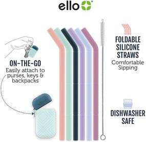 img 2 attached to Flexible Ello Impact 🥤 Silicone Straws with Portable Carry Case