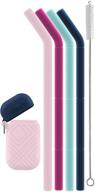 flexible ello impact 🥤 silicone straws with portable carry case logo