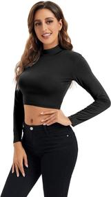 img 4 attached to Thermal Shirts Sleeve Turtleneck X Large Women's Clothing in Lingerie, Sleep & Lounge