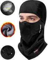 ❄️ ultimate black ski mask and balaclava for men and women - warm and windproof winter gear for cold weather activities: hunting, cycling, motorcycle riding, outdoor sports logo