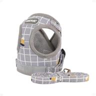 🐱 escape-proof cat harness and leash: adjustable soft vest for walking - m, grey логотип