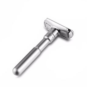 img 1 attached to 🪒 Adjustable Zinc Alloy Double Edge Safety Razor Shaver for Men + 5x Blades