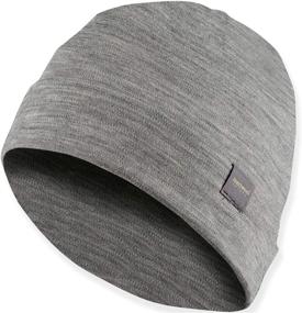 img 4 attached to 🧣 Оставайтесь теплыми с элегантной шапкой MERIWOOL из мериносовой шерсти со складкой - выберите предпочитаемый цвет.