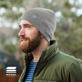 img 1 attached to 🧣 Оставайтесь теплыми с элегантной шапкой MERIWOOL из мериносовой шерсти со складкой - выберите предпочитаемый цвет.