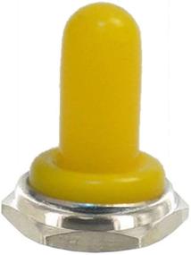 img 1 attached to 🔘 ESUPPORT Yellow 12mm Rubber Rocker Toggle Switch Knob: Waterproof Boot Cover Cap - Dustproof, Oil Resistant (Pack of 10)