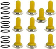 🔘 esupport yellow 12mm rubber rocker toggle switch knob: waterproof boot cover cap - dustproof, oil resistant (pack of 10) logo