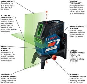 img 2 attached to Bosch GCL100 80CG: Enhancing Precision with Green Beam Cross Line Points