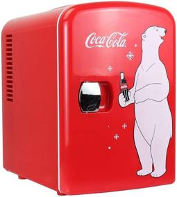 img 3 attached to Coca-Cola Coke KWC-4 4 Liter/6 Can Portable Fridge/Mini Cooler: Convenient and Versatile Cooling Solution for Food, Beverages, Home, Office, Dorm, Car, Boat - AC/DC Plugs Included, 4.2 Quarts, Red/White