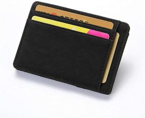 img 1 attached to Wallets Leather Zipper Plastic Credit