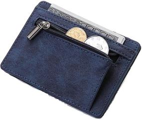 img 4 attached to Wallets Leather Zipper Plastic Credit