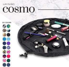 img 1 attached to 💼 Lay N Go Cosmo Black Cosmetic Bag