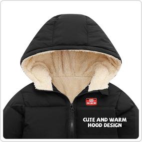 img 1 attached to Winter Toddler Hooded Fleece 🧥 Jacket: Cozy Warmth for Girls and Boys