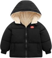 winter toddler hooded fleece 🧥 jacket: cozy warmth for girls and boys logo